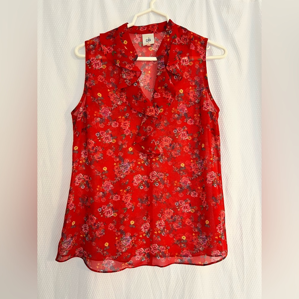 CAbi Crush Ruffle Top #5219 | Size small